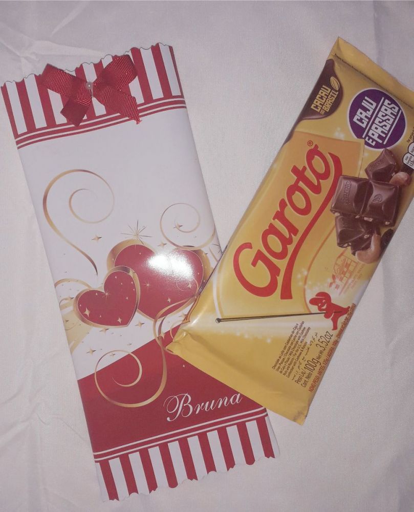 Canekas - Produtos Personalizados - 10 Embalagem Personaliz para Barra de  Chocolate (100g)