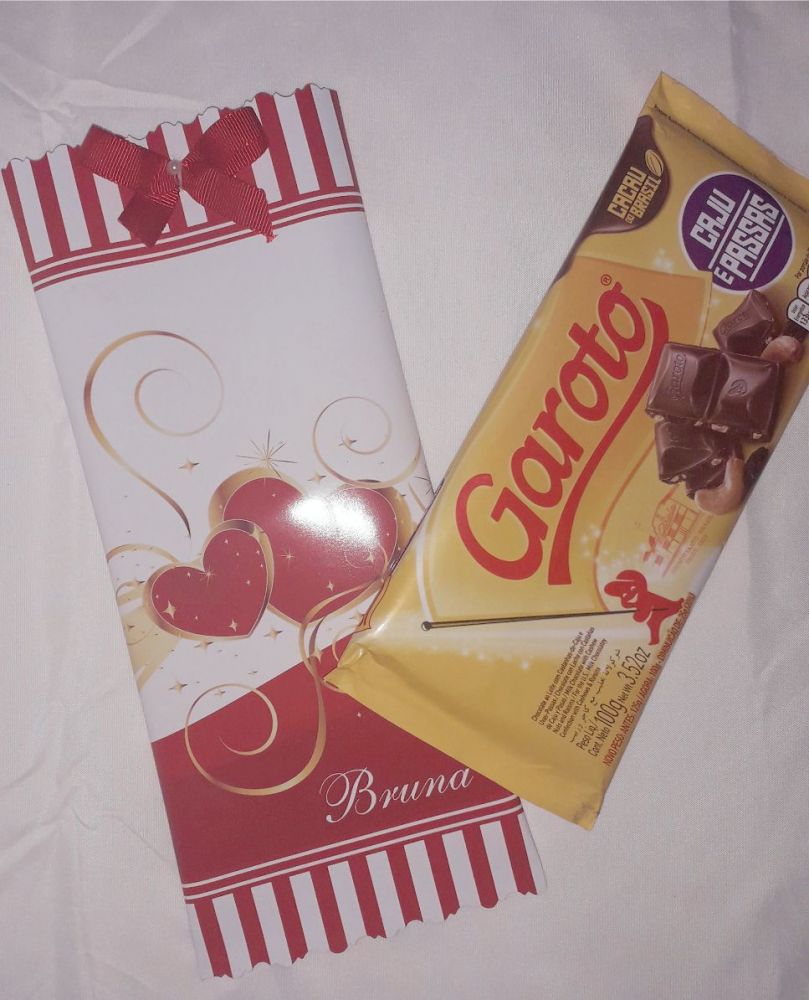 Canekas - Produtos Personalizados - 10 Embalagem Personaliz para Barra de Chocolate (100g) Canekas - Produtos Personalizados - 10 Embalagem Personaliz para Barra de Chocolate (100g)