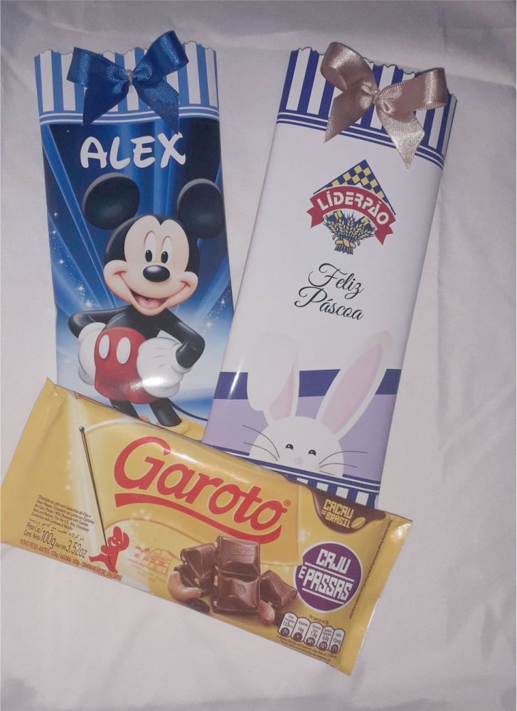Canekas - Produtos Personalizados - 10 Barra de Chocolate (aprox 100g) com Embalagem Personalizada Canekas - Produtos Personalizados - 10 Barra de Chocolate (aprox 100g) com Embalagem Personalizada